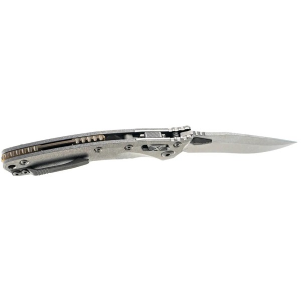 Нож Microtech Amphibian RAM-LOK Marfione Select Stonewash Slab Side Bronze Titanium