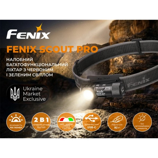 Ліхтар налобний Fenix Scout Pro (HM50R V2.0) | Лімітована серія