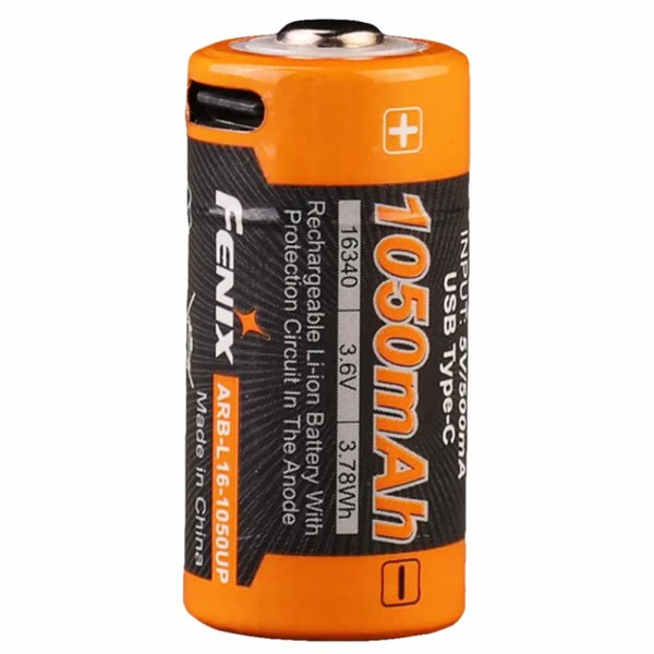 Акумулятор 16340 Fenix (1050 mAh) Type-C