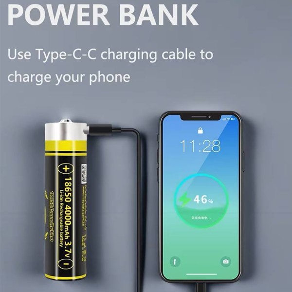 Акумулятор LiitoKala USB-King4000 18650 на 4000 mAh з USB