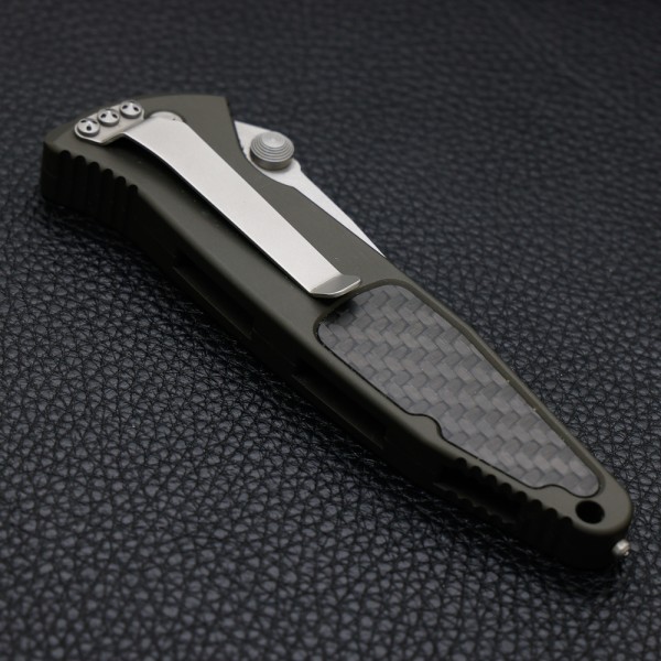 Нож Microtech Socom Elite Green, Carbon Fiber Inserts