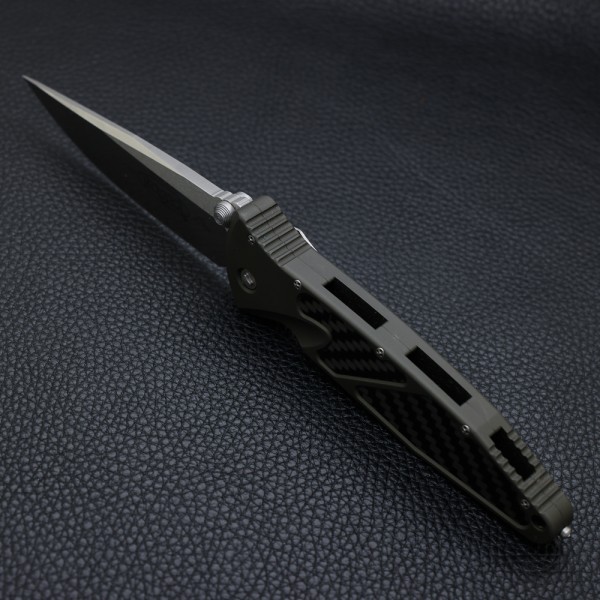 Нож Microtech Socom Elite Green, Carbon Fiber Inserts