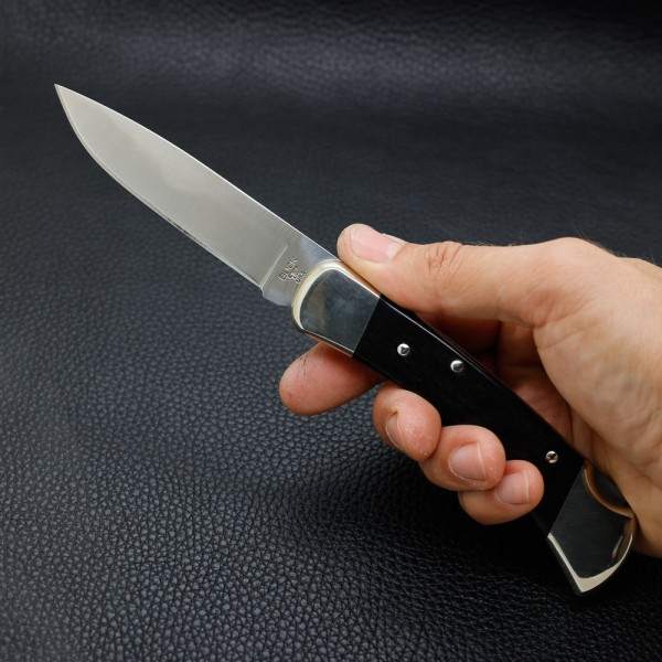Нож Buck Folding Hunter 110, Nickel Silver, Drop Point