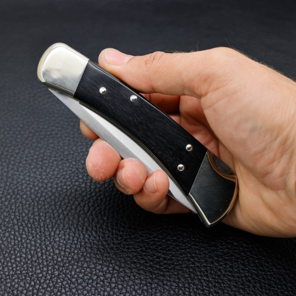 Нож Buck Folding Hunter 110, Nickel Silver, Drop Point