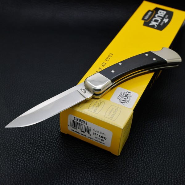 Нож Buck Folding Hunter 110, Nickel Silver, Drop Point