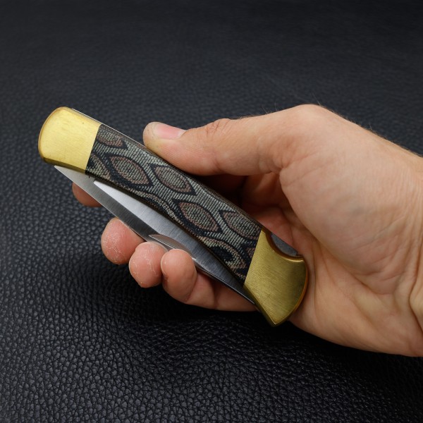 Нож Buck 110 Folding Hunter SMKW Exclusive, Python Micarta, MagnaCut