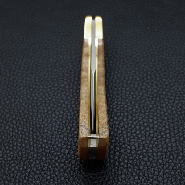 Нож Buck 110 Folding Hunter, Danny Collection, curly maple, 440C, 1 из 28 made