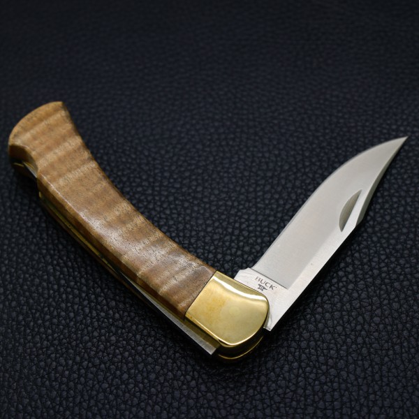 Нож Buck 110 Folding Hunter, Danny Collection, curly maple, 440C, 1 из 28 made