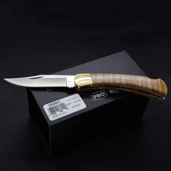 Нож Buck 110 Folding Hunter, Danny Collection, curly maple, 440C, 1 из 28 made