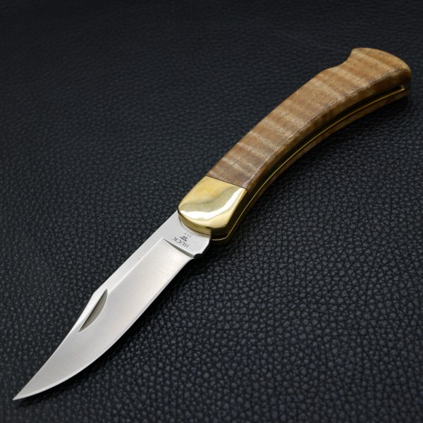 Нож Buck 110 Folding Hunter, Danny Collection, curly maple, 440C, 1 из 28 made