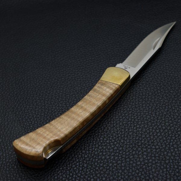Нож Buck 110 Folding Hunter, Danny Collection, curly maple, 440C, 1 из 28 made
