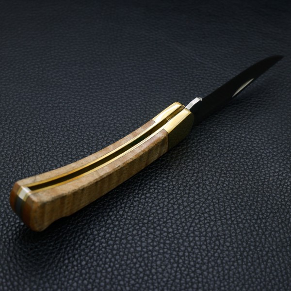 Нож Buck 110 Folding Hunter, Danny Collection, curly maple, 440C, 1 из 28 made