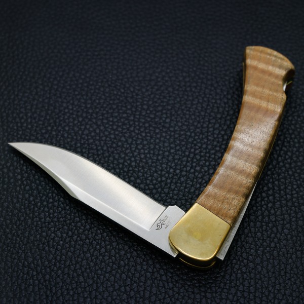 Нож Buck 110 Folding Hunter, Danny Collection, curly maple, 440C, 1 из 28 made