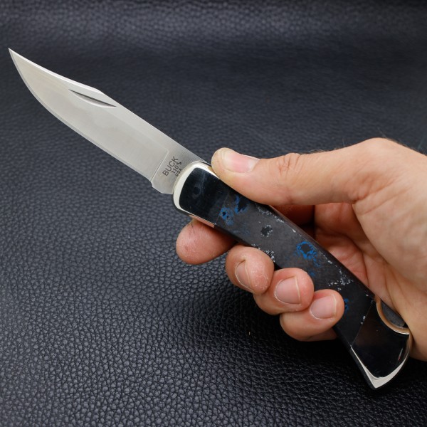 Нож Buck 110 Folding Hunter, Magnacut, America CamoCarbon, Nickel Silver, 1 of 750