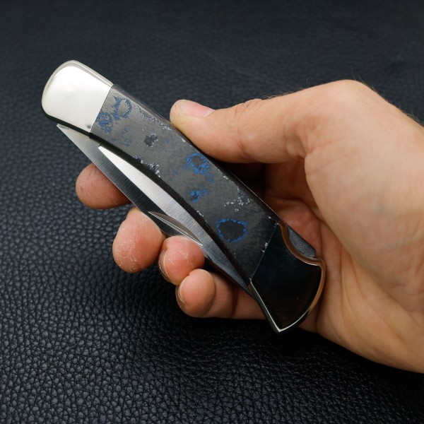 Нож Buck 110 Folding Hunter, Magnacut, America CamoCarbon, Nickel Silver, 1 of 750