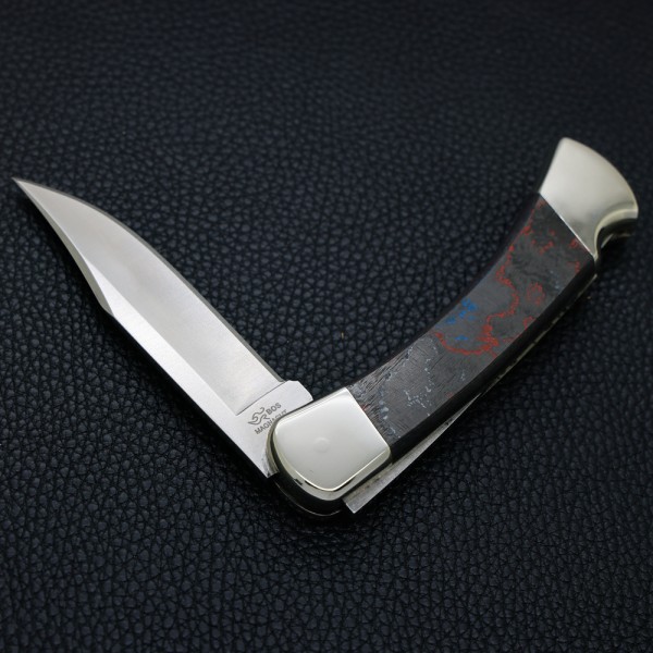 Нож Buck 110 Folding Hunter, Magnacut, America CamoCarbon, Nickel Silver, 1 of 750
