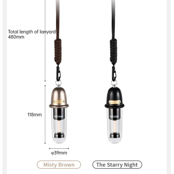 Ліхтар кемпінговий Naturehike CNK2350ZM010, 118х39 мм, коричневий