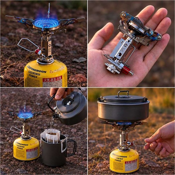 Газовий пальник титановий Campingmoon XT-2F