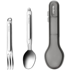 Туристичний набір ложка-виделка NexTool Portable Stainless Steel Tableware, нержавіюча сталь