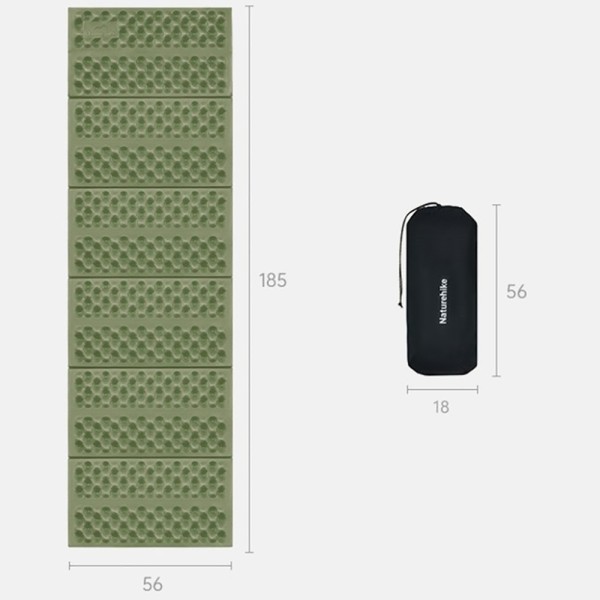 Килимок складаний IXPE Naturehike CNK2550WS030, алюмінієва плівка, 18 мм, медово-золотий