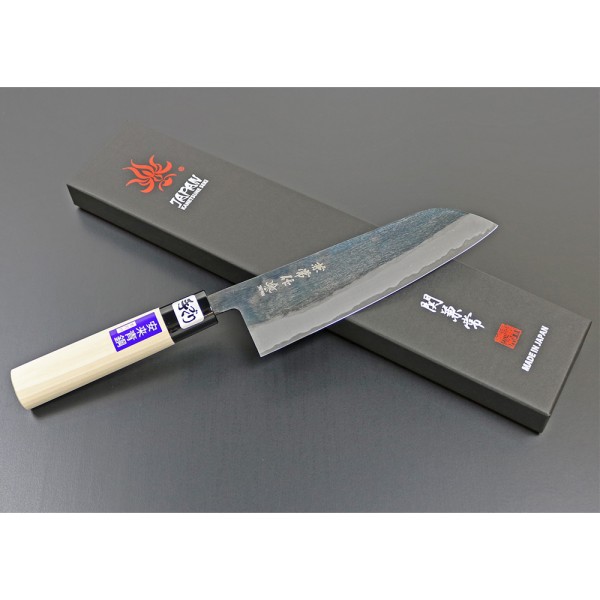 Ніж кухонний Kanetsune Mukashi-Nagarano Wa-Santoku, Kodai finish,165 mm