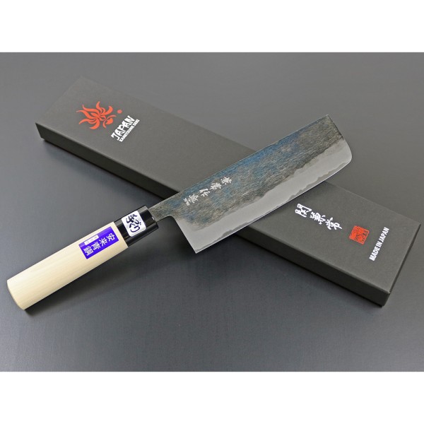 Ніж кухонний Kanetsune Mukashi-Nagarano Nakiri, Kodai finish,165 mm