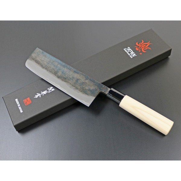 Ніж кухонний Kanetsune Mukashi-Nagarano Nakiri, Kodai finish,165 mm