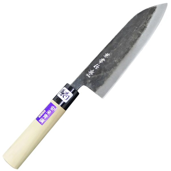 Ніж кухонний Kanetsune Mukashi-Nagarano Wa-Santoku, Inaka finish,165 mm