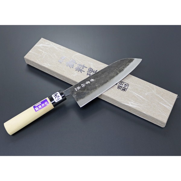 Ніж кухонний Kanetsune Mukashi-Nagarano Wa-Santoku, Inaka finish,165 mm