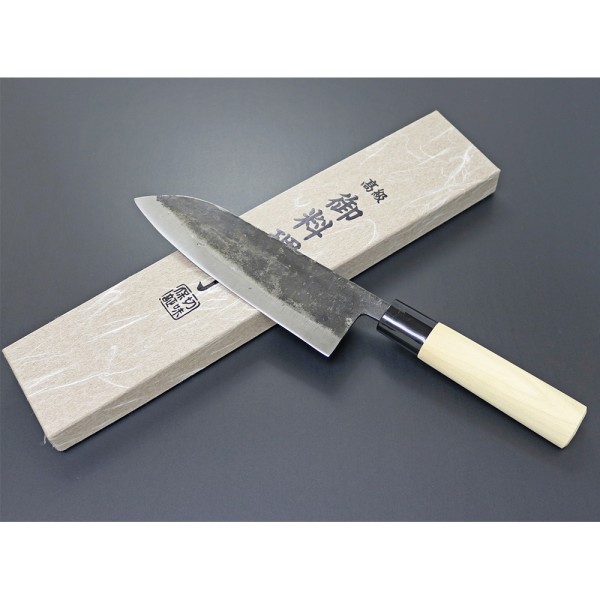 Ніж кухонний Kanetsune Mukashi-Nagarano Wa-Santoku, Inaka finish,165 mm