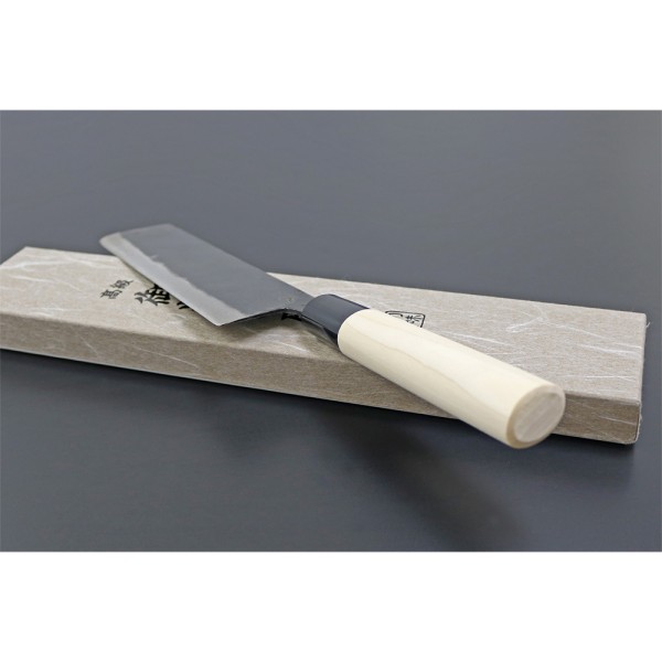 Ніж кухонний Kanetsune Mukashi-Nagarano Nakiri, Inaka finish,165 mm