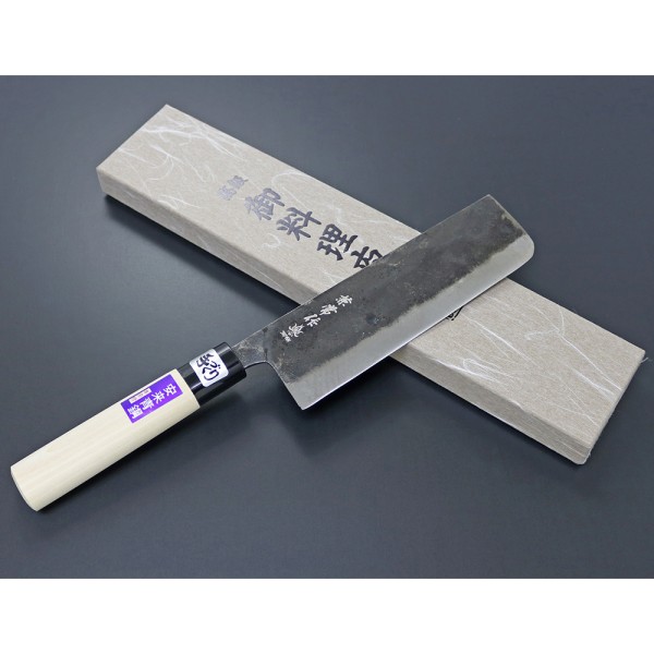 Ніж кухонний Kanetsune Mukashi-Nagarano Nakiri, Inaka finish,165 mm