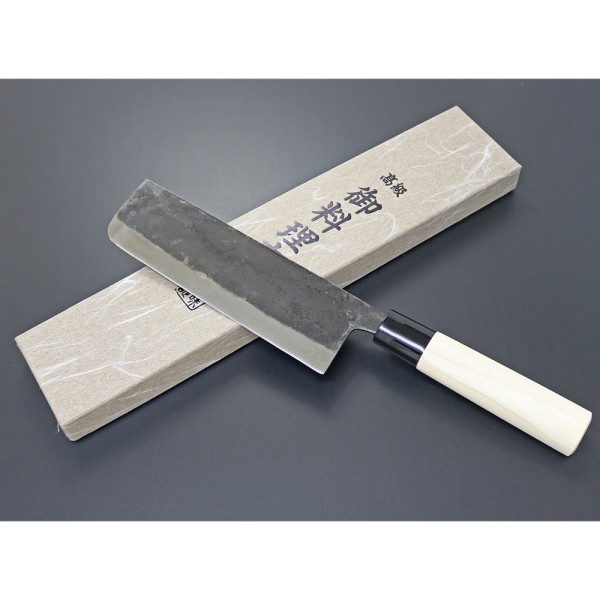 Ніж кухонний Kanetsune Mukashi-Nagarano Nakiri, Inaka finish,165 mm