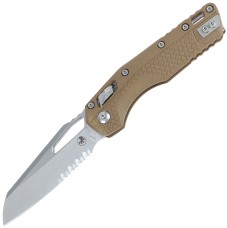 Ніж Microtech MSI Stonewash PS, напівсерейтор, dark earth