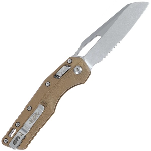 Ніж Microtech MSI Stonewash PS, напівсерейтор, dark earth