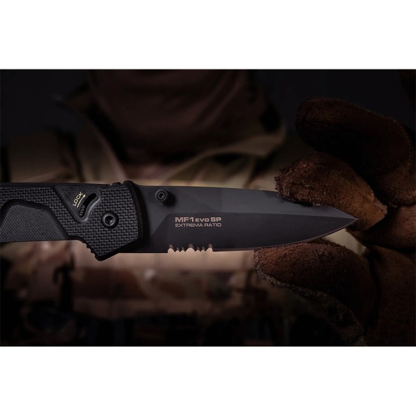 Ніж Extrema Ratio MF1 EVO SP Black Blade G10 N690 напівсерейтор black