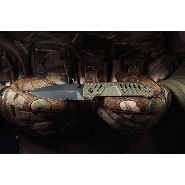 Ніж Extrema Ratio MF1 EVO SP Black Blade G10 N690 напівсерейтор green
