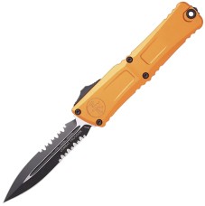 Нож Microtech Combat Troodon GEN III D/E Black полусеррейтор orange