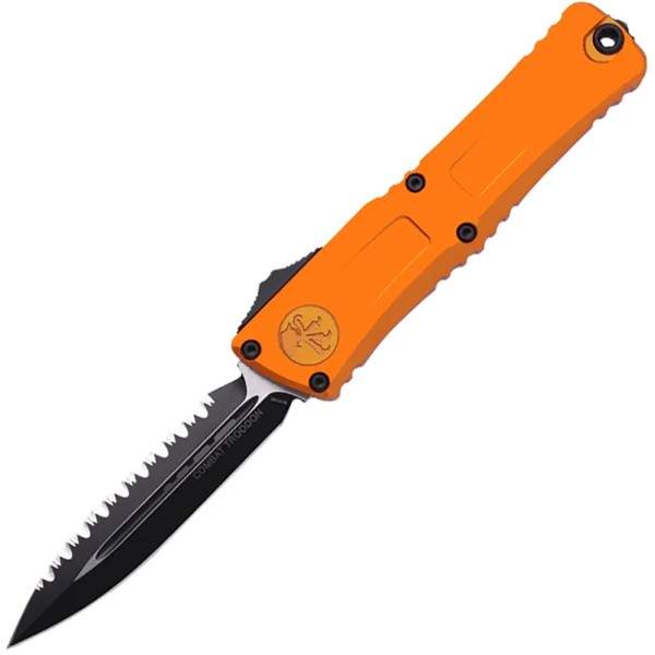 Нож Microtech Combat Troodon GEN III D/E Black серрейтор orange