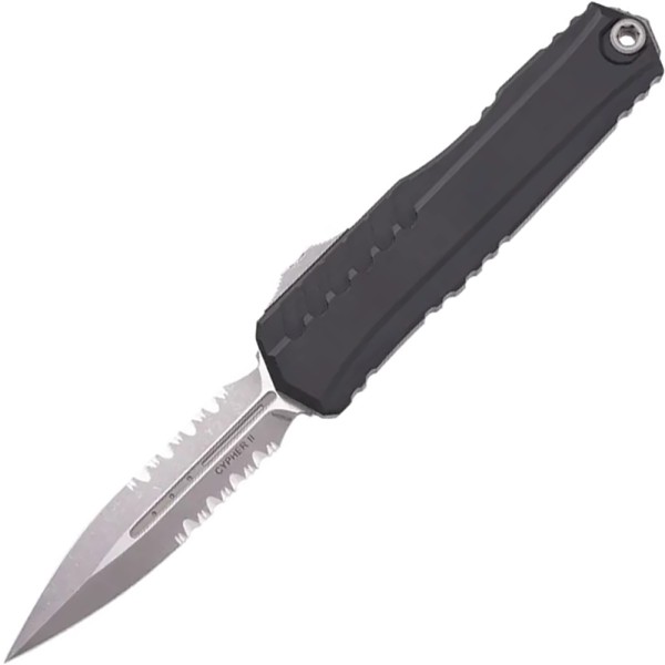 Нож Microtech Cypher II D/E Apocalyptic, Partial Serrated