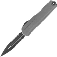 Нож Microtech Cypher II D/E Black Natural Clear, полусеррейтор