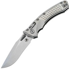 Нож Microtech Amphibian RAM-LOK Marfione Select Stonewash Frag Pattern Bronze Titanium Accent Double Vapor Blast St