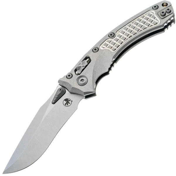 Нож Microtech Amphibian RAM-LOK Marfione Select Stonewash Frag Pattern Bronze Titanium Accent Double Vapor Blast St