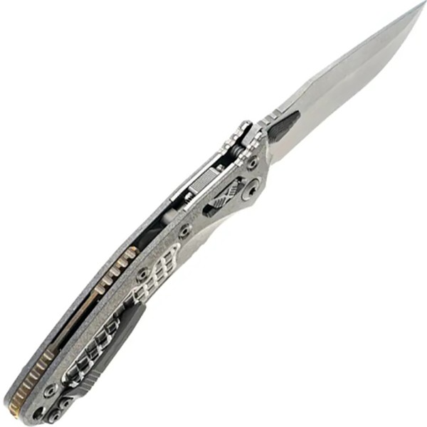 Нож Microtech Amphibian RAM-LOK Marfione Select Stonewash Frag Pattern Bronze Titanium Accent Double Vapor Blast St