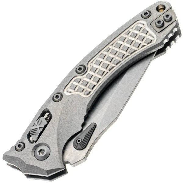 Нож Microtech Amphibian RAM-LOK Marfione Select Stonewash Frag Pattern Bronze Titanium Accent Double Vapor Blast St