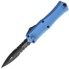 Ніж Microtech Hera II Mini D/E Black, напівсерейтор blue