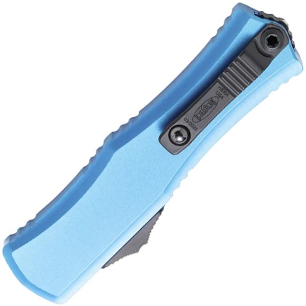 Нож Microtech Hera II Mini D/E Black, полусеррейтор blue