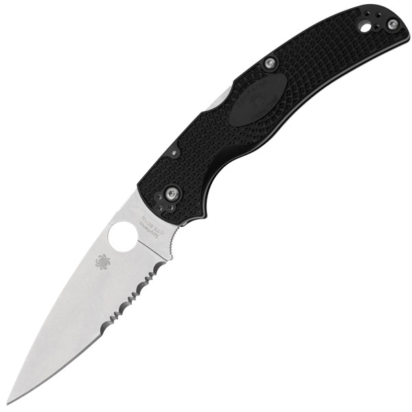 Ніж Spyderco Native Chief, CTS BD1N, FRN напівсерейтор black