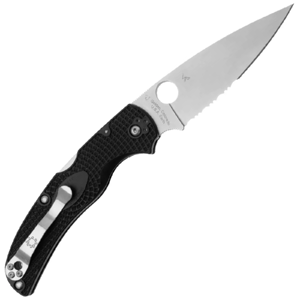 Ніж Spyderco Native Chief, CTS BD1N, FRN напівсерейтор black