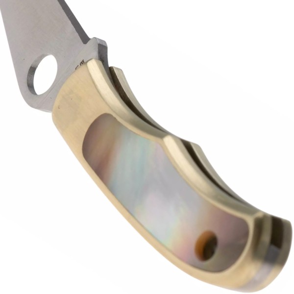 Ніж Spyderco Bug, 12c27, Nickel Silver/Abalone